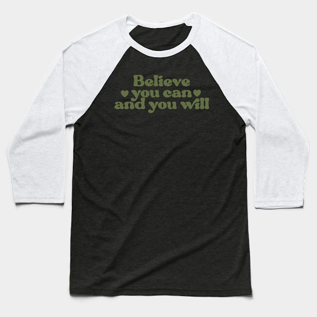 Believe You Can Baseball T-Shirt by Miozoto_Design